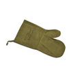 Suede Mitt, Laser Engraved, Washable (Olive)